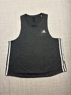 adidas Gray AEROREADY Athletic Muscle Tank